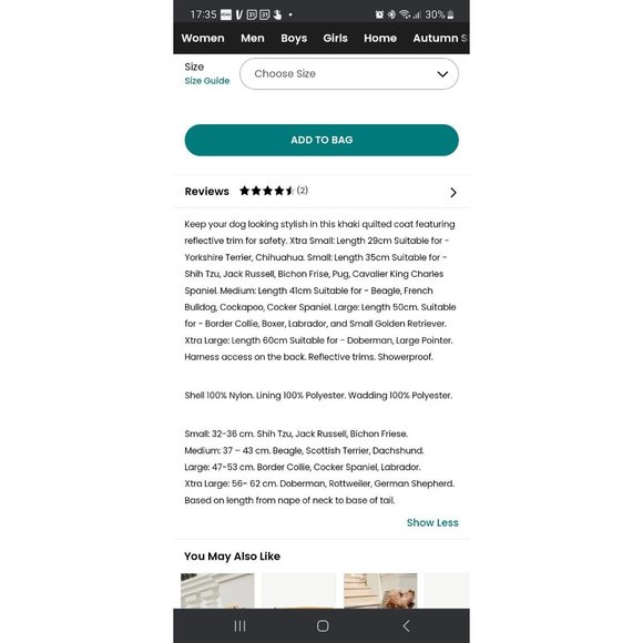 Never Worn NEXT 'Aviator' Dog Coat Size S Fleece Lined, Bichon, Shih Tzu, Pug... - Picture 3 of 7